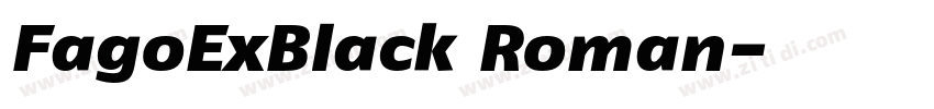 FagoExBlack Roman字体转换